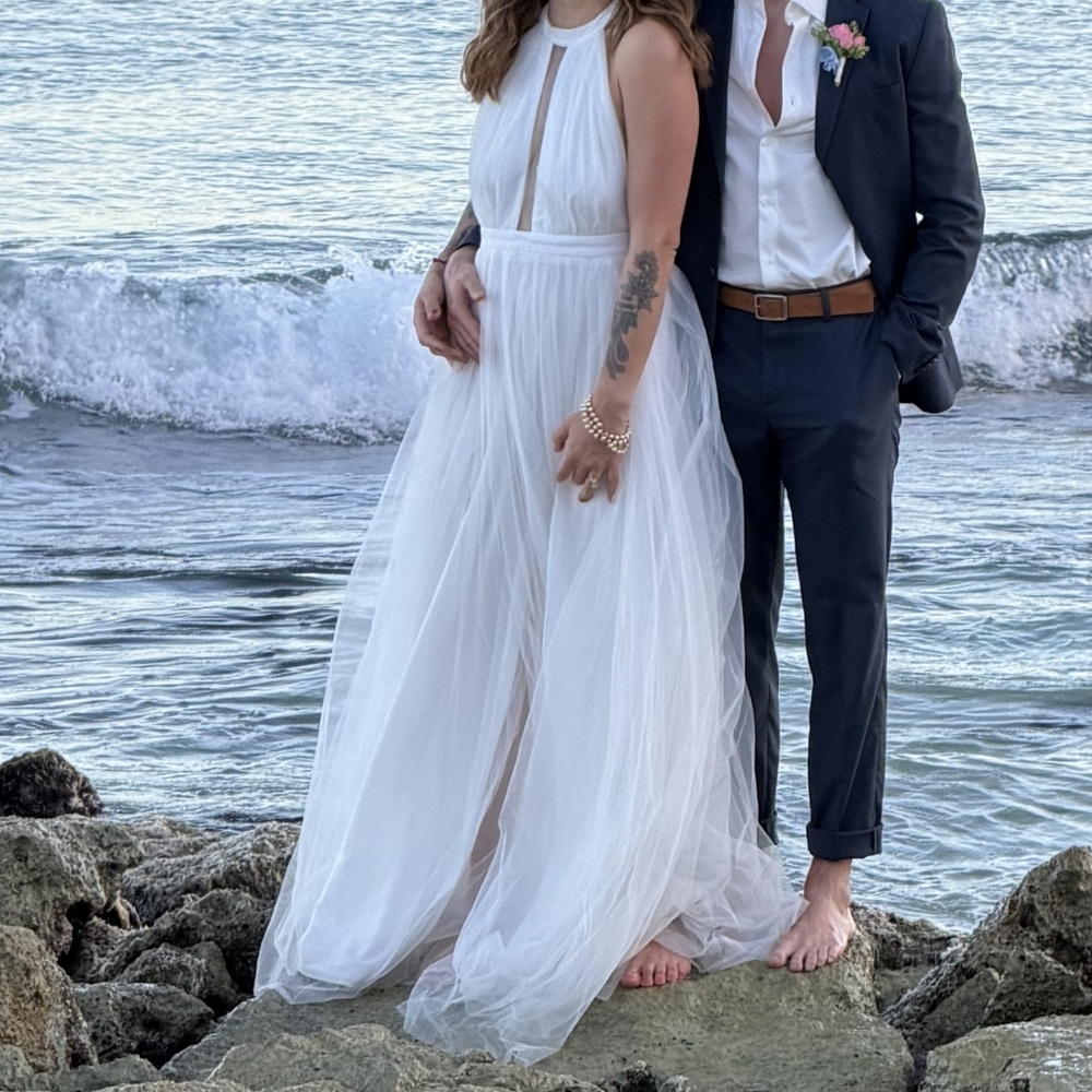 White Tulle Wedding Dress